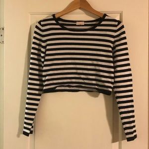 Striped long sleeve Crop top
